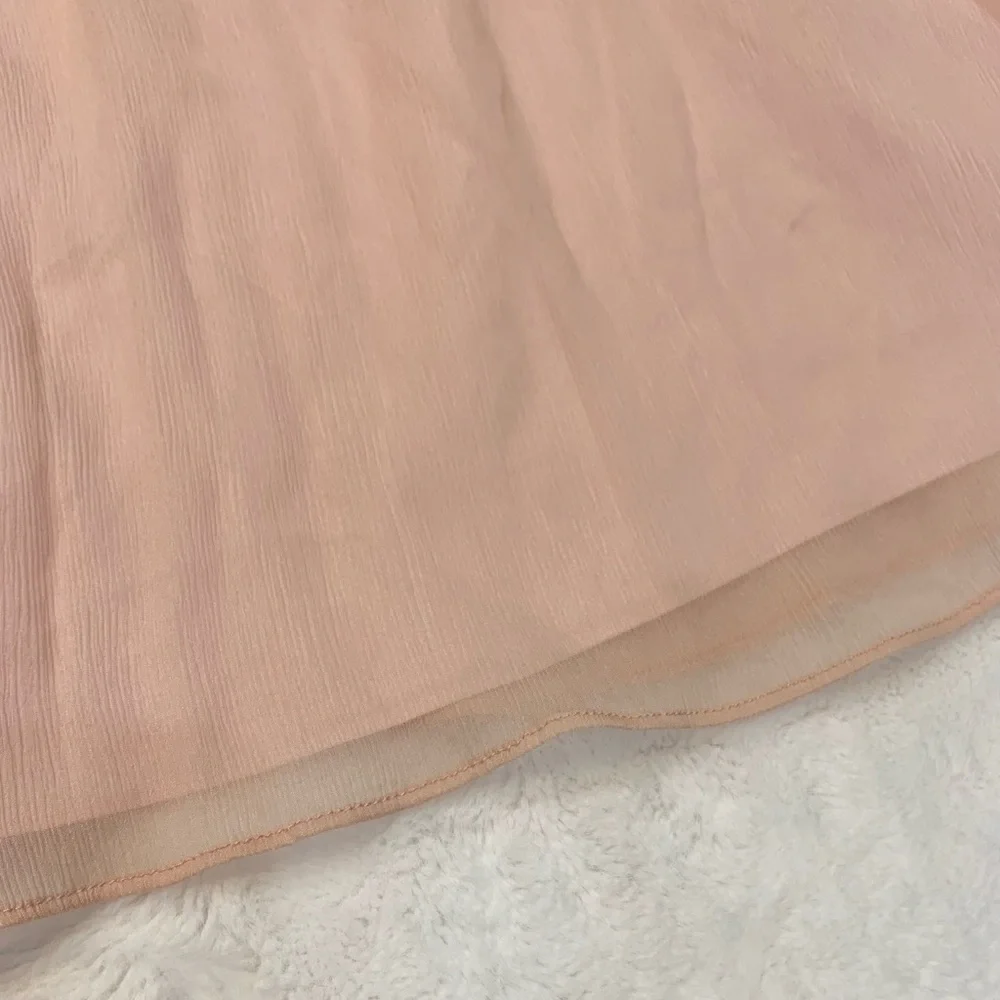 J. Crew Blush Pink Sleeveless Chiffon Midi Dress